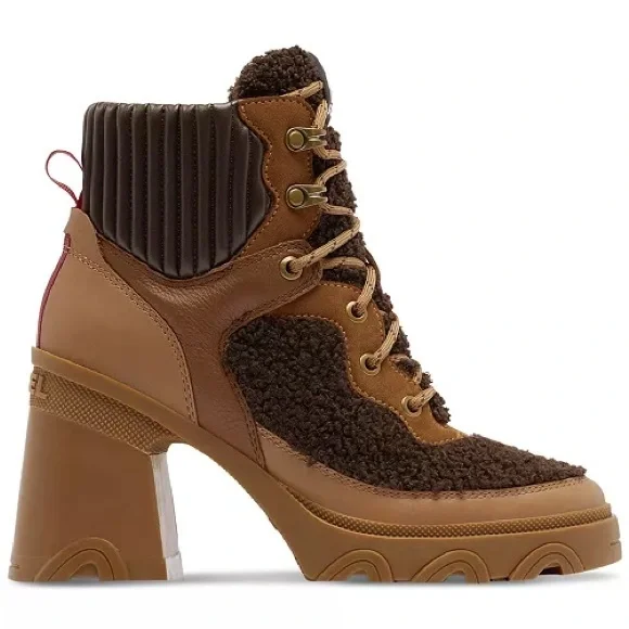 SOREL Brex Cozy Mixed-Media Lace-Up Booties - Picture 8 of 9